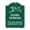 Signmission Stork Parking for New Mothers & Mothers to Be, Green & White Alum Sign, 18" x 24", GW-1824-22836 A-DES-GW-1824-22836 - alternate 1